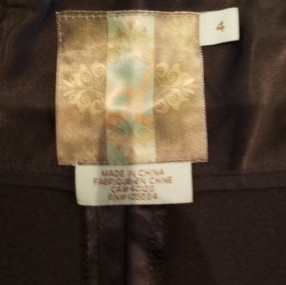 Satin pants with white detailing - Picture 6 of 7
